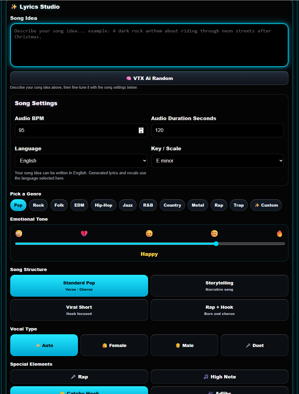 Song Generator